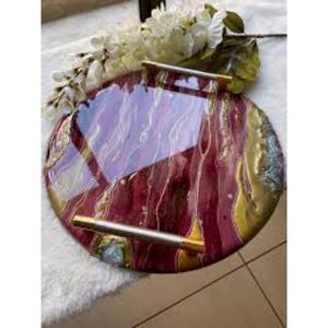 Plateau de service élégant en résine avec taille et design personnalisés, parfait pour les restaurants, les hôtels et l'usage domestique, disponible au prix de gros - Product Image 6