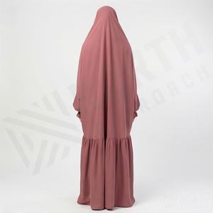 Abaya islámica modesta de alta calidad para mujer, tela personalizada de chifón transpirable, talla grande, diseño en línea A, elegante, color personalizado. - Product Image 2
