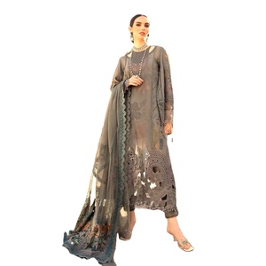 ชุดสัลวาร์ คามีซ ผ้าไหมทรงตรงสไตล์ปากีสถานอินเดียสำหรับผู้หญิงจาก WS INTERNATIONAL ไม่ยับ แห้งเร็ว เหมาะสำหรับงานแต่งงานและเทศกาลอีด - Product Image 1