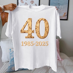 40กับ1985 2025เสื้อยืดผู้หญิงผ้าฝ้ายบริสุทธิ์สบาย - Product Image 2