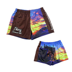 Pantalones Cortos Deportivos Casuales de Malla Sublimada con Gráficos de Rodeo para Hombre, Estilo Vaquero Occidental, con Bolsillos - Product Image 5