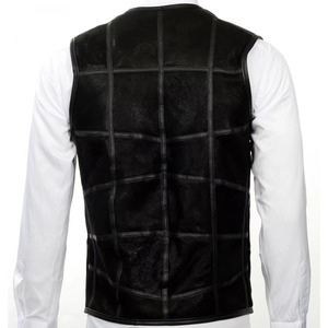 Gilet en cuir tendance pour homme, respirant, coupe-vent, imperméable et anti-UV, pour club moto. - Product Image 5