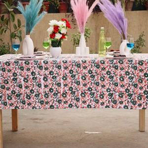 Floral Printed Cotton Linen <b>Tablecloth</b> <b>Square</b> Outdoor Pastoral Style Washable Rectangular Table Cloth Rectangle - Product Image 4