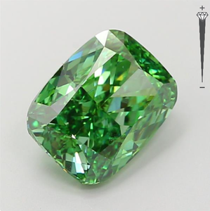 Diamante Cultivado en Laboratorio con Certificación IGI, Corte Cojín de 3.51 CT, Color Verde Intenso, Claridad VVS2, para Joyería, ROYAL GEMS - Product Image 3