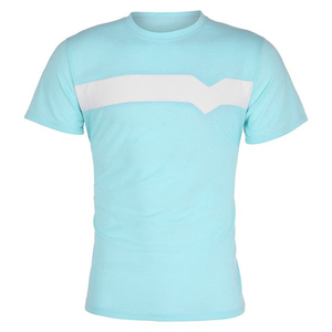 Men's Light Blue <b>White</b> Color Blocking Crew Neck T-Shirt And Shorts Set Casual Summer Wear Breathable Knitted Fabric - Product Image 5
