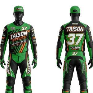 Jersey de Motocross Premium para Hombre, 200 GSM, Poliéster, Transpirable, Diseño con Paneles Azul, Negro y Naranja, Sublimación, Logotipo Personalizado, Ropa de Carreras - Product Image 3