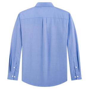 Chemise de bureau pour homme en coton bleu français, manches longues, coupe classique, douce, durable, vente en gros de chemises pour homme - Product Image 2