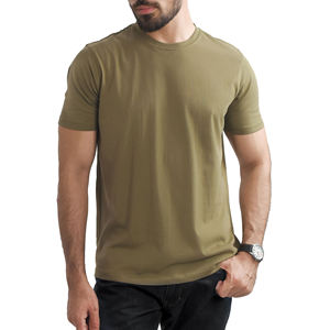 Camisetas de Cuello Redondo para Hombre de Alta Calidad, 100% Algodón, Diseño Personalizado de Manga Corta, Tejido Transpirable, Último Modelo de Camisetas Lisas con Cuello Redondo - Product Image 4