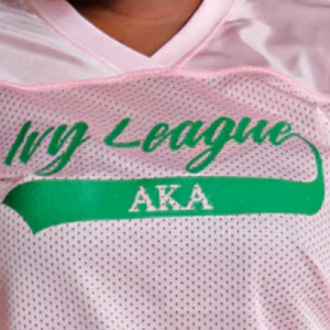 Camiseta Deportiva de Mujer AKA Pink Replica, Estilo Jersey de Fútbol, Cuello en V, Manga a Rayas, Color Rosa y Verde - Product Image 5
