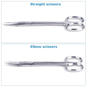 Tijeras Curvas para Coronas Dentales de 4.8 Pulgadas, Tijeras Anguladas para Cortar Alambre, Quirúrgicas y Restauradoras, Aprobadas por ISO - Product Image 3