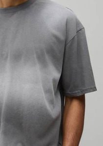Camiseta de Alta Calidad 100% Algodón Terry, Corte Regular, Estilo Vintage Lavado, para Hombre, Secado Rápido, Ecológica, 220g, OEM - Product Image 5