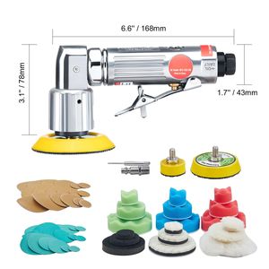 Mini Levigatrice Pneumatica ad Alta Velocità 15000RPM, Orbitale Casuale da 1/2/3 Pollici per Carrozzeria Auto, Kit Levigatrice ad Aria Compressa da 58 Pezzi - Product Image 4