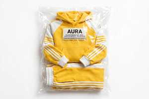 Ensemble de survêtement sportif d'hiver à capuche avec cordon de serrage, motif uni, logo frontal et poches latérales - Product Image 6