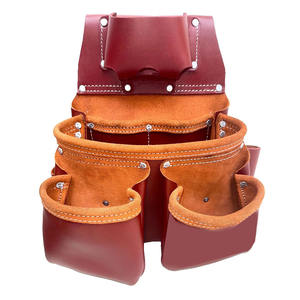 Cinturón de herramientas de cuero de lujo personalizado al por mayor para electricistas, cinturón de herramientas de cuero industrial profesional para contratistas en venta - Product Image 5