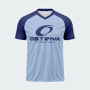 เสื้อฟุตบอลสีขาวแบบซับลิเมชั่นสำหรับผู้ชาย Ostriya International คอวี แขนสั้น ระบายอากาศได้ดี ผลิตจากโพลีเอสเตอร์ เหมาะสำหรับทีม ขายส่ง - Product Image 5