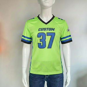 Maillot de football YITE personnalisé avec logo, en maille 100% polyester, col montant, coupe ample, unisexe, style rétro streetwear - Product Image 5