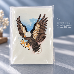 Wholesale Majestic Eagle Quilling <b>Card</b> Best Handmade Wildlife Nature Greeting <b>Card</b> Custom Paper Art Gift 12.7x17.8cm OEM/ODM - Product Image 6
