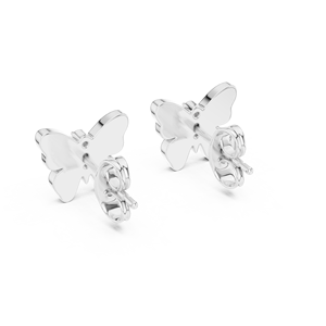 Juego de pendientes de diamantes cultivados en laboratorio HARMONY WINGS, engastados en oro blanco de 18 quilates, para mujer, para compromiso, boda, fiesta, regalo de San Valentín, uso diario - Product Image 3