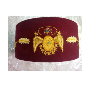 Casquette maçonnique du Rite écossais du 95e degré, brodée à la main, casquette des Prévôts des Chevaliers de Malte avec insigne - Product Image 3