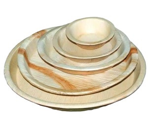 Eco Friendly Areca Palm Leaf <b>Tableware</b> <b>Disposable</b> Plates Bowls Trays for Parties Catering and Events Biodegradable Areca Leaf - Product Image 3