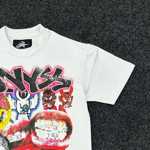 T-shirt graphique personnalisé pour homme en coton French Terry épais, coupe courte et ample, imprimé en sérigraphie - Product Image 4