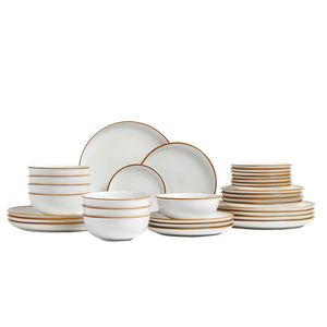 Service <b>for</b> <b>8</b> 32 PCS Scratch Resistant Ceramic <b>Dinnerware</b> <b>Set</b> Dishwasher and Microwave Safe Plates and Bowls - Product Image 3