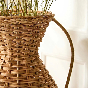 Rustic Handwoven Rattan Flower <b>Vase</b> Decorative <b>Wicker</b> Pitcher Jug <b>Vase</b> for Home Wedding Party Centerpieces - Product Image 4