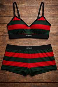 Conjunto de Bikini de Cintura Alta a la Moda para Mujer, Traje de Baño Sexy Estampado de Verano, Ropa de Playa Cómoda de 2 Piezas Hecha de Spandex/Nailon - Product Image 3