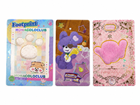 Cartes de collection décoratives avec motifs d'animaux mignons floqués et brodés, pour collection et cadeau, ensemble de cartes roses