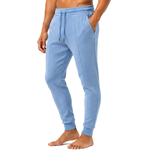 Custom <b>Mens</b> <b>Slim</b> <b>Fit</b> Waffle Knit Pants Casual Textured Trousers Elastic Waist Drawstring Lightweight Sports <b>Jogger</b> Bottoms <b>Mens</b> - Product Image 1