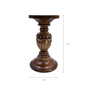 Porte-bougie en bois naturel poli, écologique, classique, vintage, personnalisable, décoration d'intérieur, mariage, fête, table, Noël - Product Image 3