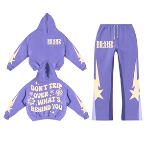 ชุดวอร์มแขนพองใส่ได้ทั้งชายและหญิงชุดวอร์มไซส์ใหญ่พิเศษพิมพ์ลายด้วยพลอยเทียม - Product Image 2