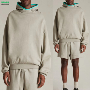 ไนมัต อาบาส อินดัสทรีส์เสื้อสเวตเตอร์มีฮู้ดสีเบจสำหรับผู้ชายพร้อมกางเกงขาสั้นเข้าชุดชุดลำลอง 2 ชิ้นสำหรับฤดูใบไม้ร่วง - Product Image 5