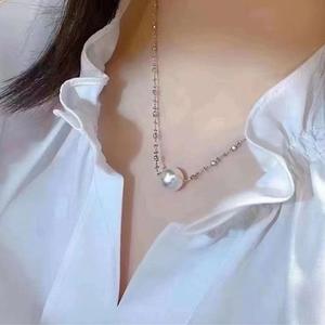 <b>Light</b> Luxury Versatile 10-11mm Freshwater Pearl Necklace <b>Edison</b> Fairy Link Roadway Clavicle Chain with S925 Silver - Product Image 4