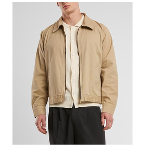Veste Courte Vintage de Haute Qualité pour Homme, Col Montant, en Sergé de Coton, Zippée, Respirante, Séchage Rapide, Style Décontracté et Professionnel - Product Image 3