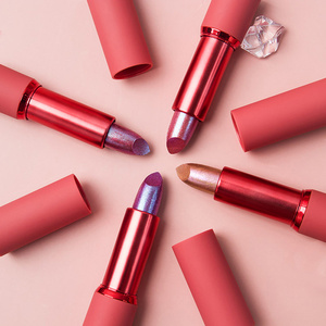 4 Shades Shimmer <b>Metallic</b> <b>Lipstick</b>, Long-Lasting Glitter <b>Lipstick</b> with Multi-Chrome Finish - Product Image 4
