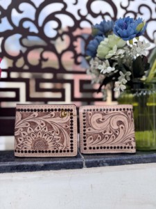 New Arrival Genuine Leather Men's <b>Wallet</b> Hand Tool Leather RFID Blocking Cash & <b>Card</b> <b>Holder</b> <b>Wallet</b> Brown Short Length Daily Use - Product Image 4