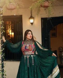 Robe kuchi vintage ethnique tribal, robe de soirée traditionnelle afghane/pakistanaise Kuchi Kochi 3088 - Product Image 3