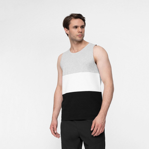 Custom Summer Sleeveless Polyester Gym Stringer <b>Top</b> for <b>Men</b> Breathable and Fitted Knitted <b>Muscle</b> <b>Men's</b> Tank <b>Top</b> Casual Style - Product Image 4