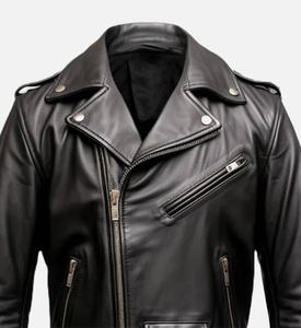 Top Luxury Men Fashion Leather <b>Jacket</b> Casual Streetwear <b>Slim</b> <b>Fit</b> Outerwear Supplier Leather <b>Jacket</b> - Product Image 5