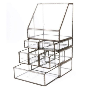 Hot Sale <b>Glass</b> Metal 3 layer Jewelry <b>Box</b> Home Decor Hut Shape Mirrored <b>Glass</b> Display Jewelry <b>Box</b> New Design Storage <b>Glass</b> <b>box</b> - Product Image 4