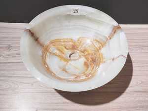 Natural White Onyx Flower Shaped Sink Handmade <b>Stone</b> Vessel Basin for Luxury Bathroom Hotel Vanity Wholesale Supplier - Product Image 5