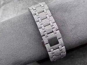 <b>Frozen</b> Crown Moissanite Diamond <b>Watch</b> for Men Premium Iced Out Quartz Analog Wrist Design Luxury Quartz Fashion Wear - Product Image 4