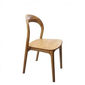 Silla de Salón Moderna de Madera Maciza, Diseño Minimalista, Acabado en Roble Hecho a Mano, Silla Lateral para Muebles de Hogar - Product Image 4