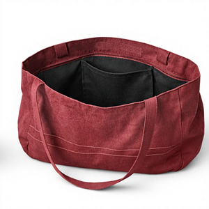 Sac fourre-tout personnalisé COTTON FIELD pour femme, sac de shopping en coton et lin, grand sac de plage à bandoulière pour femme avec poche, design tendance - Product Image 5