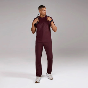 Pantalon de travail médical pour homme, coupe jogger, extensible, respirant, jambe fuselée, bas élastique, multi-poches, pour infirmiers et personnel de santé - Product Image 4