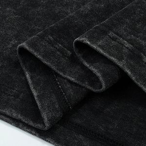 เสื้อยืดครอปทรงโอเวอร์ไซส์ สไตล์วินเทจ ซักฟอกแบบพิเศษ ผ้าสองชั้น ซันเฟด 100% คอตตอน สตรีทแวร์ สั่งทำขายส่งได้ - Product Image 4