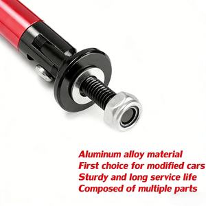 Barres de support réglables pour séparateur de pare-chocs avant de voiture en aluminium 75/100/150 mm, adaptées à la plupart des véhicules, rouge (2 pièces) - Product Image 4