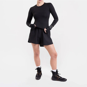 Camiseta Deportiva de Manga Larga para Mujer, Ajustada, Tejido Sólido, Anti-Pilling, Absorbe el Sudor, con Logotipo Personalizado, Nueva Colección, Venta al Por Mayor - Product Image 2