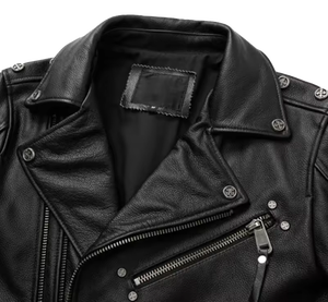 Chaqueta de Motociclista Unisex de Cuero Vacuno Genuino, Chaqueta de Cuero Natural para Motociclista, Chaqueta de Moto Vintage Retro de Secado Rápido para Todas las Estaciones - Product Image 5